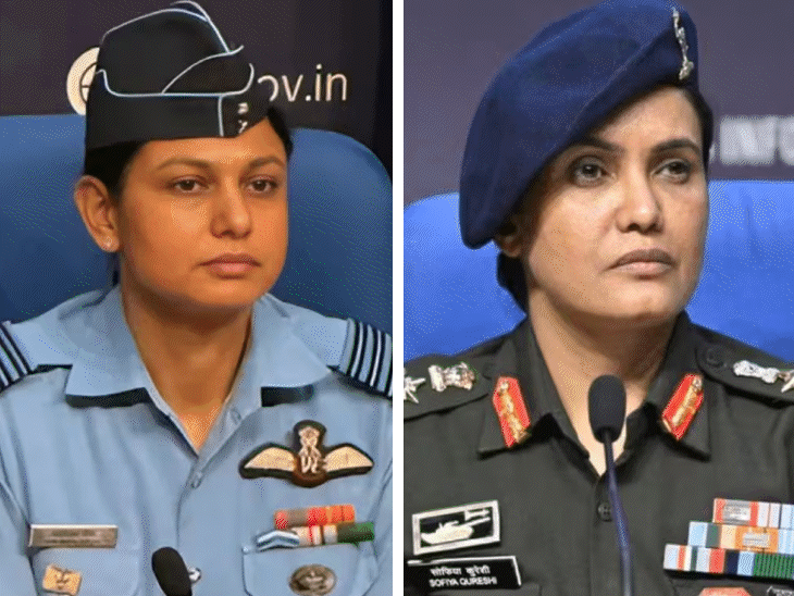Colonel Qureshi wore olive green uniform on the first day | कर्नल कुरैशी ने पहले दिन ऑलिव ग्रीन यूनिफॉर्म पहनी: दूसरे दिन कैमोफ्लाज यूनिफॉर्म में दिखीं; आर्म्ड फोर्सेज की अलग-अलग यूनिफॉर्म्स का क्या मतलब है?